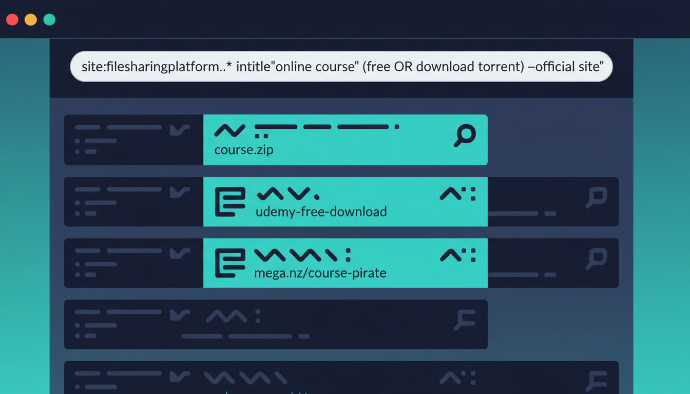 Using Google advanced search operators to find pirated copies of your Thinkific course